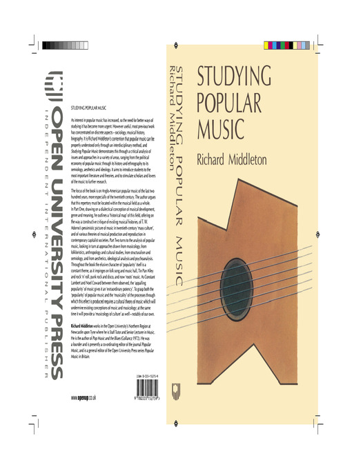 Upplýsingar um Studying Popular Music eftir Richard Middleton - Biðlisti